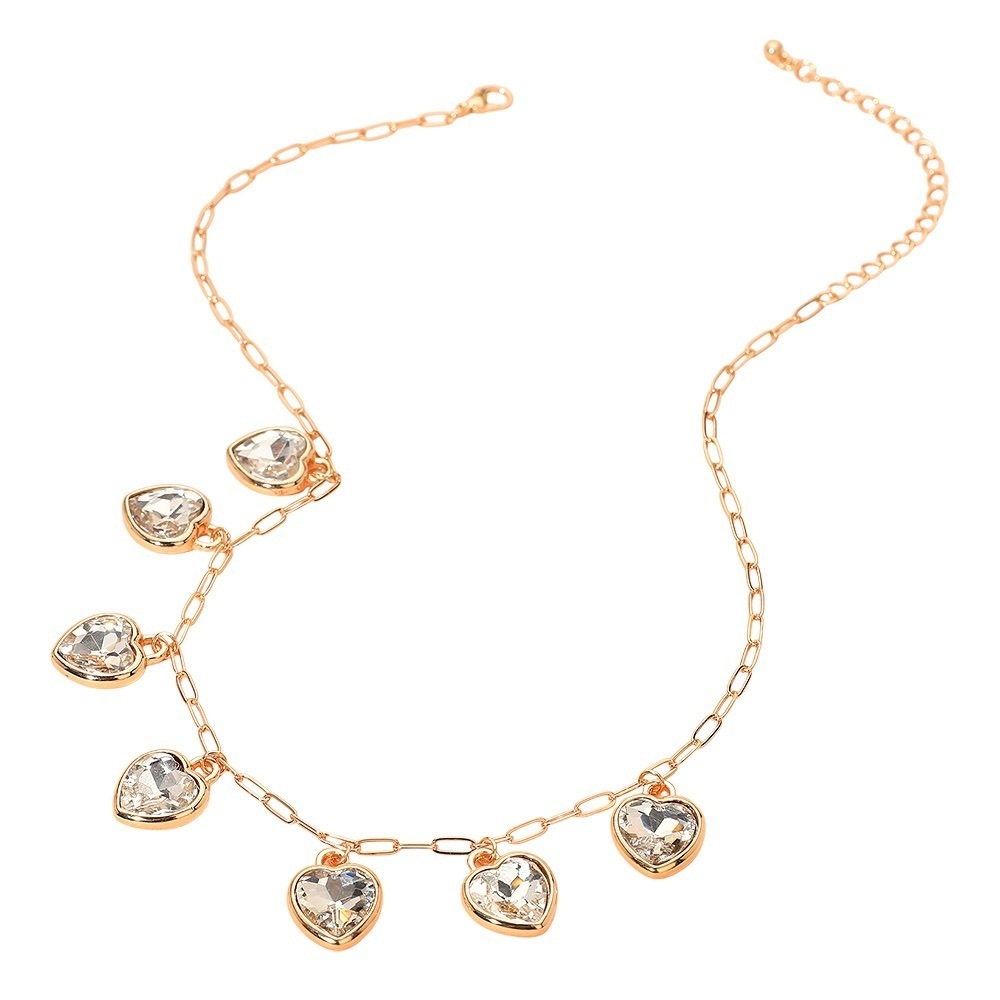 Heart Stone Charm Necklace